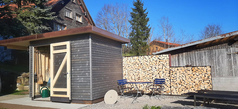 Gartenhaus konstruiert und gebaut von Schindler & Scheibling AG